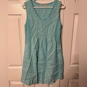 Chic Sleeveless Blue Mini Dress